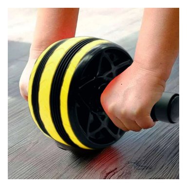 PACK6 RUEDIN ABDOMINAL PORTATIL PARA CASA AMARILLO Y+REGALO STICKER - 5