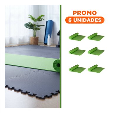 PACK6 ALFOMBRA LIGERA 6MM VERDE DE GOMA EVA - 1