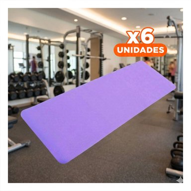 PACK6 MAT LIGERO 10MM DE GOMA EVA 61X183CM LILA Y+REGALO STICKER - 1