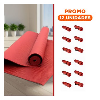 PACK12 ALFOMBRA PARA CASA 6MM ROJO DE GOMA EVA Y+REGALO STICKER - 1