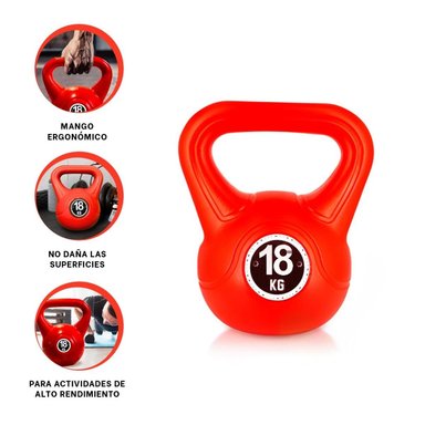 CARGA RUSA PARA EJERCICIOS DE COORDINACION 18 KG ROJO Y+LIGAS REGALO - 3