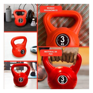 PESO RUSO PARA TRABAJO FUNCIONAL DIARIO 3 KG ROJO Y+POST IT - 1