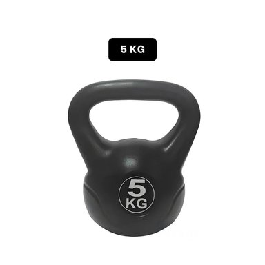 PACK6 KETTLEBELL PARA SESIONES RAPIDAS Y EFECTIVAS NEGRO 5 KG Y+REGALO STICKER - 4