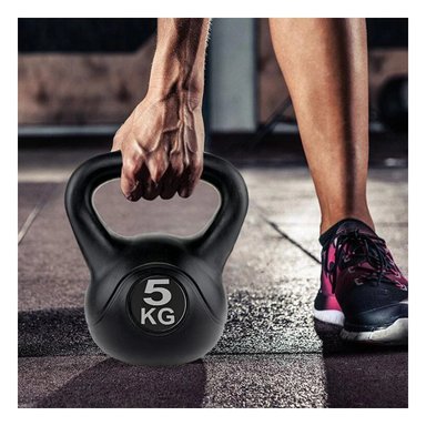 PACK6 KETTLEBELL PARA SESIONES RAPIDAS Y EFECTIVAS NEGRO 5 KG Y+REGALO STICKER - 5