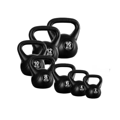 KETTLEBELL COMPACTA NACIONAL PARA ENTRENAMIENTO DIARIO 12 KG NEGRO Y+LIGAS REGALO - 3