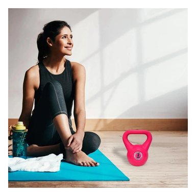 PACK2 MANCUERNA FUNCIONAL NACIONAL PARA FUERZA Y CORE 2 KG FUCSIA Y+PAPEL REGALO - 5
