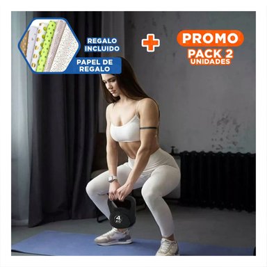 PACK2 MANCUERNA RUSA COMPACTA PARA TONIFICACION DE BRAZOS NEGRO 4 KG Y+PAPEL REGALO - 1