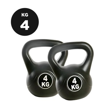 PACK2 MANCUERNA RUSA COMPACTA PARA TONIFICACION DE BRAZOS NEGRO 4 KG Y+PAPEL REGALO - 4