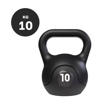 KETTLEBELL PARA RUTINAS DINAMICAS EN ESPACIO REDUCIDO 10 KG NEGRO Y+POST IT - 4