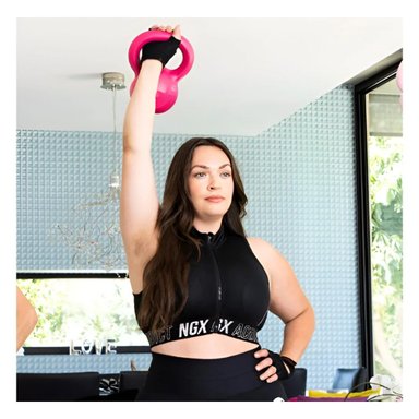 KETTLEBELL FUNCIONAL NACIONAL PARA TRABAJO ABDOMINAL 3 KG FUCSIA Y+PAPEL REGALO - 2