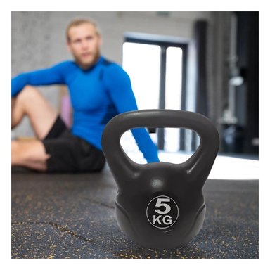 PACK6 KETTLEBELL PARA RUTINAS FUNCIONALES EN CASA NEGRO 5 KG Y+PAPEL REGALO - 2