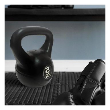 PACK6 KETTLEBELL PARA RUTINAS FUNCIONALES EN CASA NEGRO 5 KG Y+PAPEL REGALO - 5