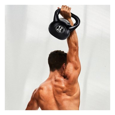 KETTLEBELL DEPORTIVA NACIONAL PARA POTENCIA 12 KG NEGRO Y+POST IT - 3