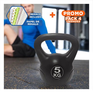 PACK4 EQUIPO PARA MEJORAR RESISTENCIA Y FUERZA NEGRO 5 KG Y+PAPEL REGALO - 1