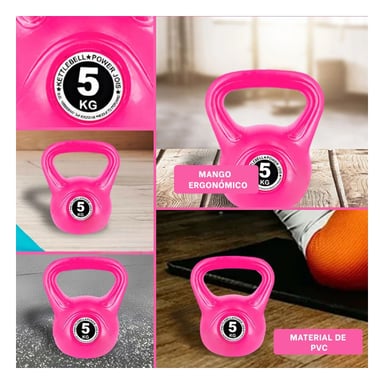 PACK6 HERRAMIENTA RUSA PARA TRABAJO FUNCIONAL EN CASA 5 KG FUCSIA Y+PAPEL REGALO - 3