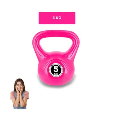 PESA COMPACTA PARA EJERCICIOS DE BRAZOS Y PIERNAS 5 KG FUCSIA Y+LIGAS REGALO - 4