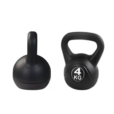 KETTLEBELL ERGONOMICA PARA RUTINAS RAPIDAS NEGRO 4 KG Y+LIGAS REGALO - 3