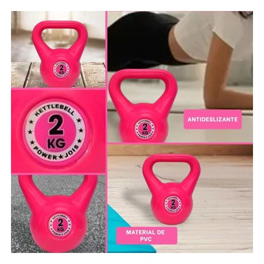 PESA COMPACTA NACIONAL PARA FUERZA Y RESISTENCIA 2 KG FUCSIA Y+POST IT - 1