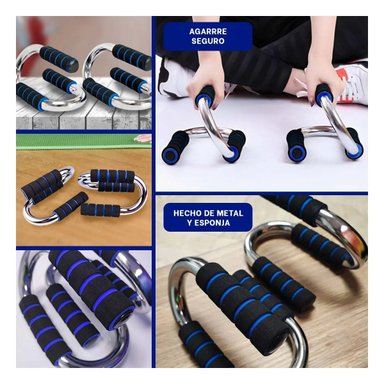 PACK6 TARIMA PUSH UP LIGERA Y CONFORTABLE PARA ENTRENAMIENTO FORMA S AZUL Y+PAPEL REGALO - 3