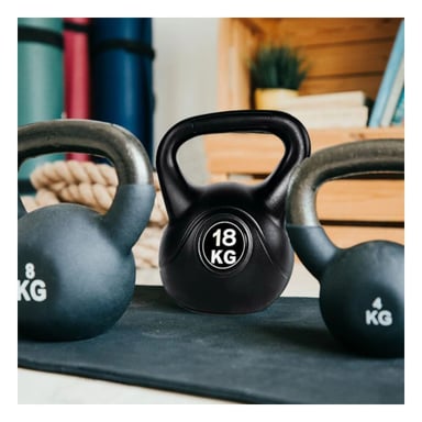 PACK2 MANCUERNA FUNCIONAL PARA CORE Y ESTABILIDAD 18 KG NEGRO - 5