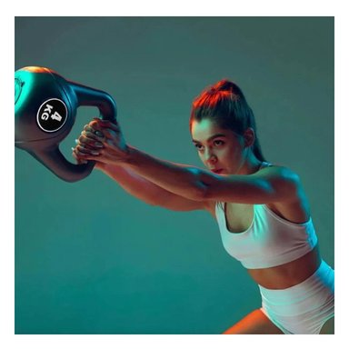 KETTLEBELL NACIONAL PARA FORTALECER TODO EL CUERPO NEGRO 4 KG - 1