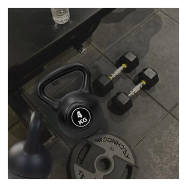 KETTLEBELL NACIONAL PARA FORTALECER TODO EL CUERPO NEGRO 4 KG - 2
