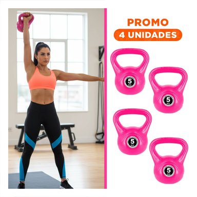 PACK4 HERRAMIENTA RUSA PARA EJERCICIOS DE FUERZA 5 KG FUCSIA Y+REGALO STICKER - 1