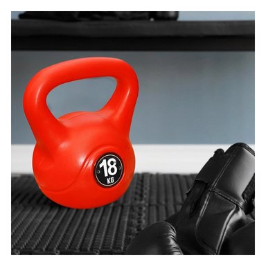 PACK2 MANCUERNA RUSA DE HIERRO PARA TONIFICACION AVANZADA 18 KG ROJO - 3