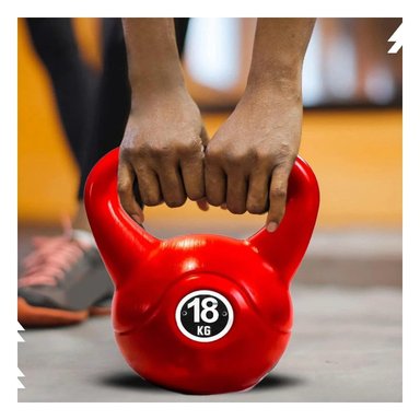 PACK2 MANCUERNA RUSA DE HIERRO PARA TONIFICACION AVANZADA 18 KG ROJO - 5