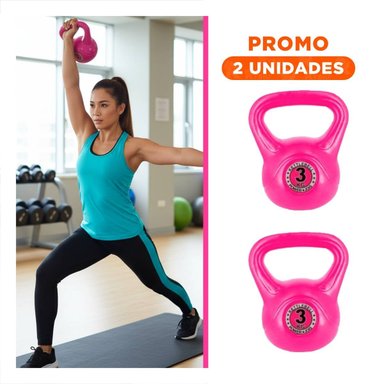 PACK2 EQUIPO RUSO DE HIERRO PARA ENTRENAMIENTO FUNCIONAL 3 KG FUCSIA - 1