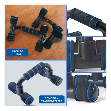 PACK6 EJE PUSH UP MULTIFUNCIONAL Y PRACTICO PARA ENTRENAMIENTO FORMA C NEGRO Y+PAPEL REGALO - 3