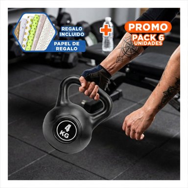 PACK6 CARGA PROFESIONAL PARA TONIFICACION DE TODO EL CUERPO NEGRO 4 KG Y+PAPEL REGALO - 1