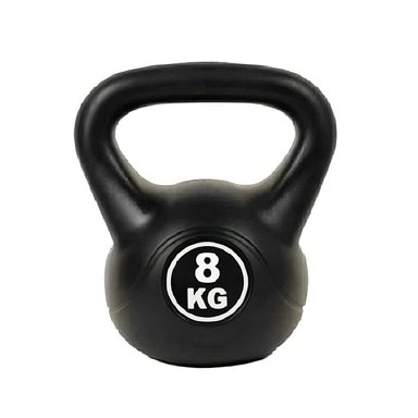 PACK2 KETTLEBELL DE FUERZA PARA TRABAJO DE PIERNAS Y GLUTEOS 8 KG NEGRO Y+REGALO STICKER - 2