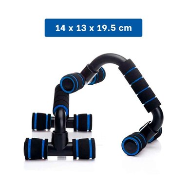 PACK4 APOYO PUSH UP ESTABLE Y CONFORTABLE PARA EJERCICIOS FORMA C NEGRO - 4