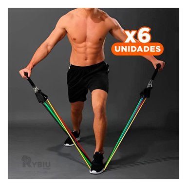 PACK6 TIRAS PARA CORE BRAZOS Y PIERNAS DURANTE EJERCICIOS YOGA Y+REGALO STICKER - 1