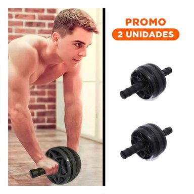 PACK2 RULO ABDOMINAL DOBLE PARA SESIONES DE FUERZA Y EQUILIBRIO NEGRO - 1