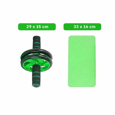 PACK2 ARO ABDOMINAL DOBLE CON TAPETE PROTECTOR PARA RUTINAS CELESTE - 4