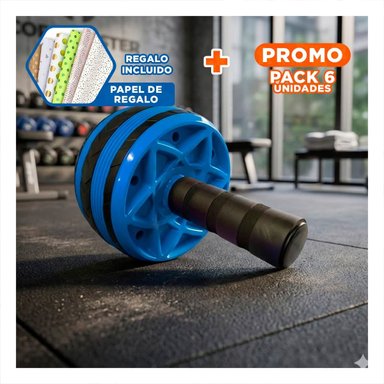 PACK6 ANILLO RODANTE CON ASAS COMODAS PARA ENTRENAMIENTO DIARIO AZUL Y+PAPEL REGALO - 1