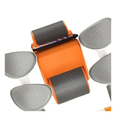 PACK6 RUEDA DE EJERCICIO 2 EN 1 CON TABLERO ANALOGICO NARANJA PARA FITNESS Y+REGALO STICKER - 2