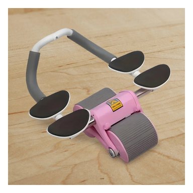 PACK6 RUEDA ABDOMINAL 2 EN 1 CON SISTEMA ANALOGICO ROSADO PARA EJERCICIO FUNCIONAL - 3