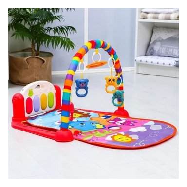 MANTA ROJA CON PIANO Y ARCO PARA DESARROLLO TEMPRANO Y+POST IT - 3
