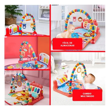 MANTA ROJA CON PIANO Y ARCO PARA DESARROLLO TEMPRANO Y+POST IT - 5