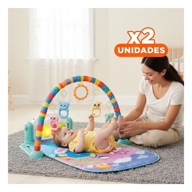 PACK2 CENTRO VERDE AGUA CON PIANO Y ARCO PARA JUEGO SEGURO EN CASA Y+REGALO STICKER - 1