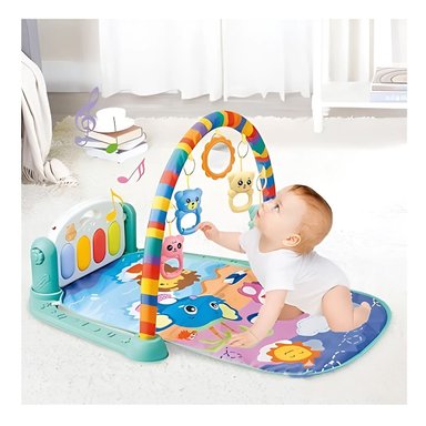PACK2 CENTRO VERDE AGUA CON PIANO Y ARCO PARA JUEGO SEGURO EN CASA Y+REGALO STICKER - 3
