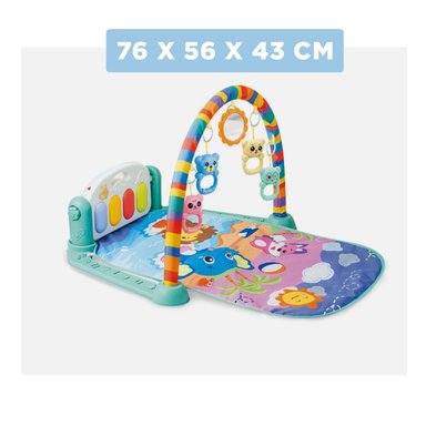 PACK2 CENTRO VERDE AGUA CON PIANO Y ARCO PARA JUEGO SEGURO EN CASA Y+REGALO STICKER - 4