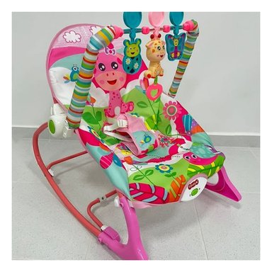HAMACA MUSICAL DE MECEDORA ROSADO VIBRATORIA EDUCATIVO RESISTENTE BEBE Y+POST IT - 3
