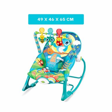 PACK2 ASIENTO CON FIGURA DE MECEDORA AZUL VIBRATORIA PARA NINOS DE CALIDAD Y+REGALO STICKER - 4