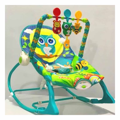 PACK2 ASIENTO CON FIGURA DE MECEDORA AZUL VIBRATORIA PARA NINOS DE CALIDAD Y+REGALO STICKER - 5
