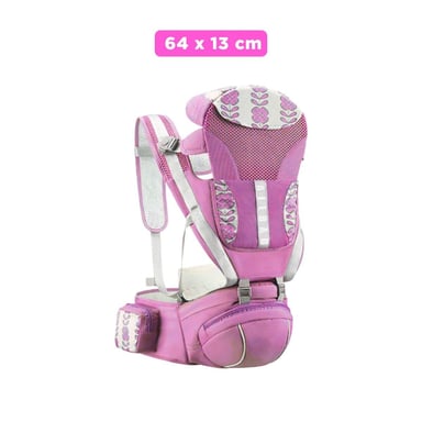 PORTABEBE FUNCIONAL 3 EN 1 ROSADO COMODO CON CORREAJE REGULABLE - 4