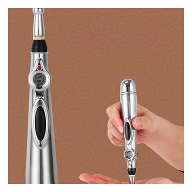 LAPIZ MASAJEADOR PORTATIL DE SALUD Y BELLEZA PLATEADO CON FORMA PRACTICA Y+LIGAS REGALO - 1